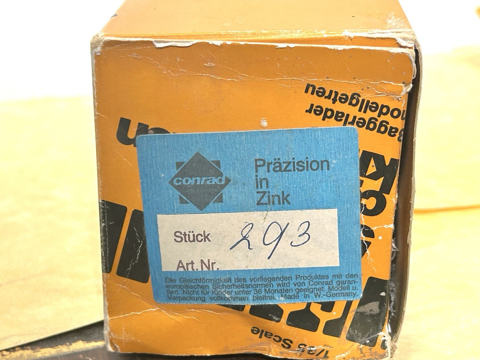 Conrad 1/35 Case 580F Construction King Loader-Backhoe w/Original Box!