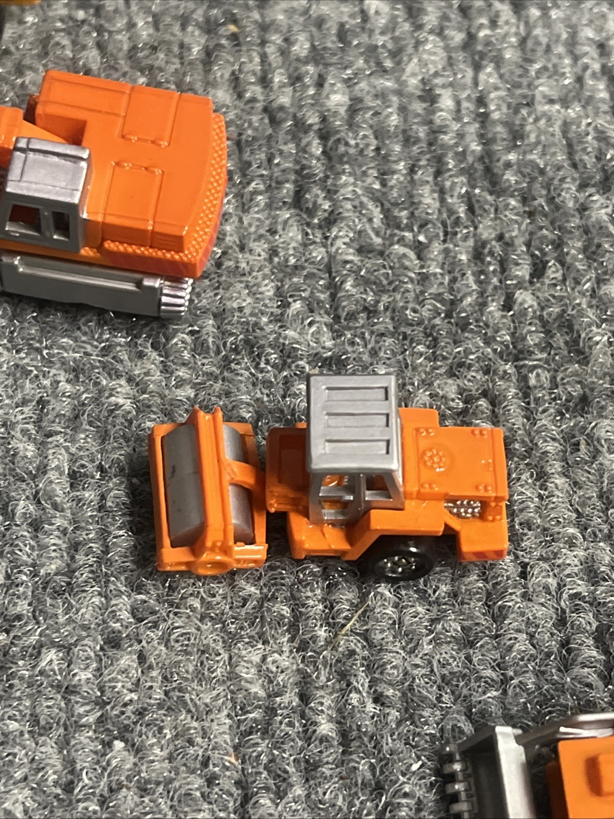 Vintage 1980s Micro Machines Galoob Construction Lot of 6 Roller Mixer Excavator