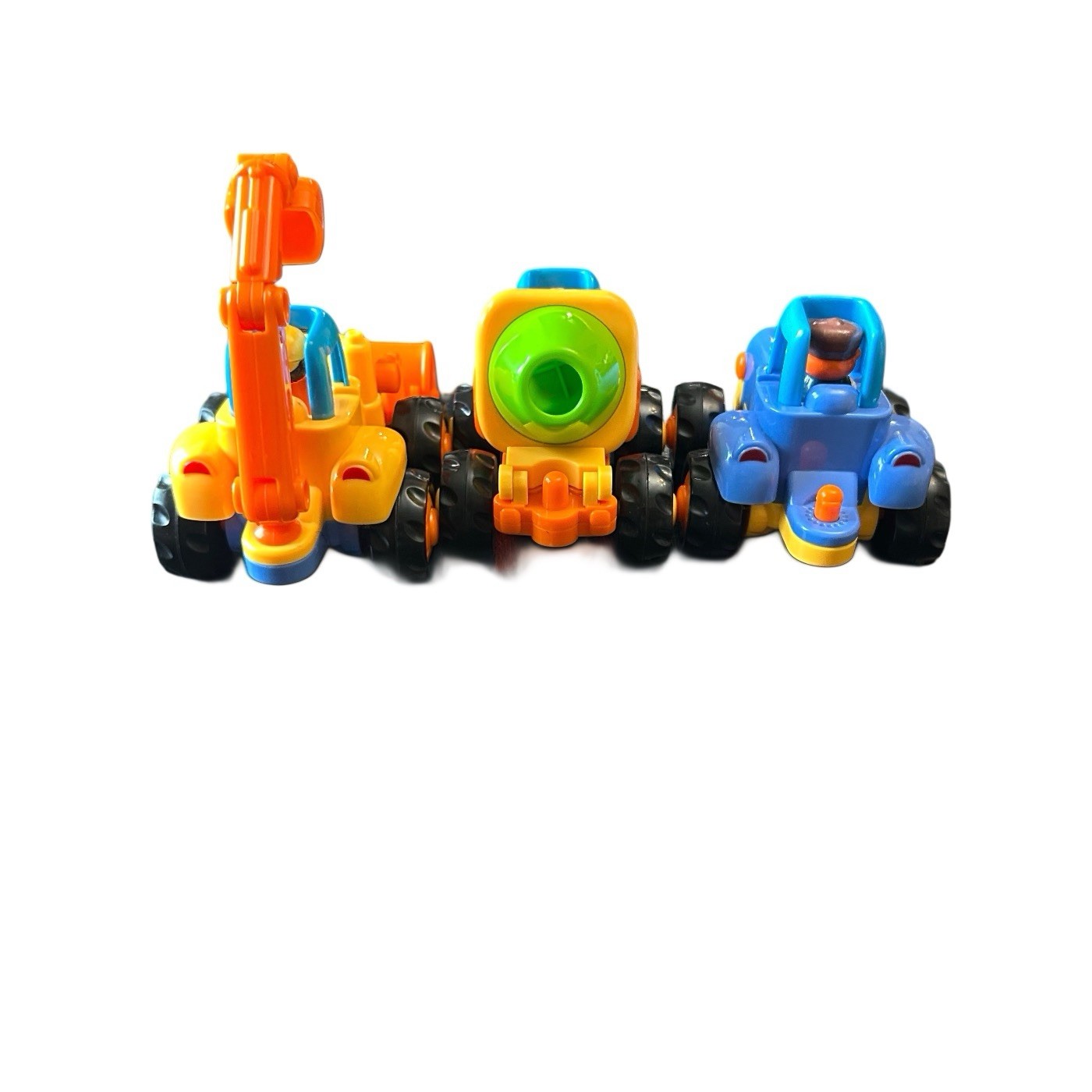 Friction Powered Construction Vehicle Set Lot Of 6 Bulldozer Dump Truck Cement