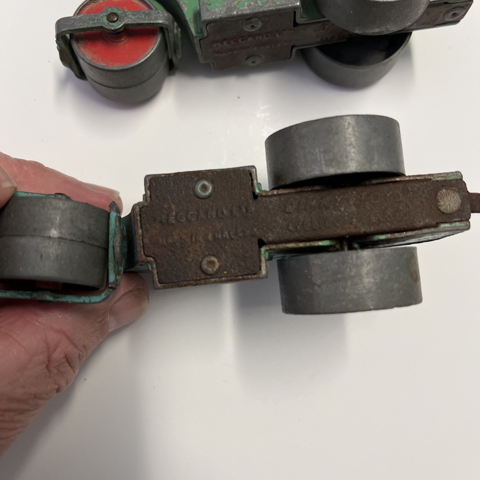 Lot of 2 Dinky Toys Aveling-Barford Diesel Roller Meccano England 4 Restoration