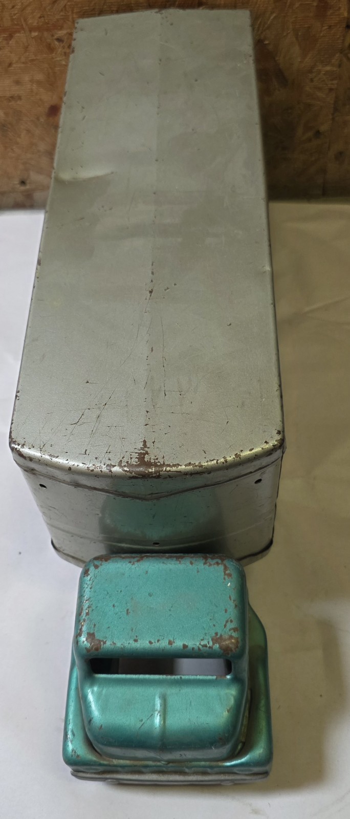 Orig 1950s STRUCTO Pressed Steel CATTLE LIVESTOCK TRACTOR TRAILER Toy TRUCK