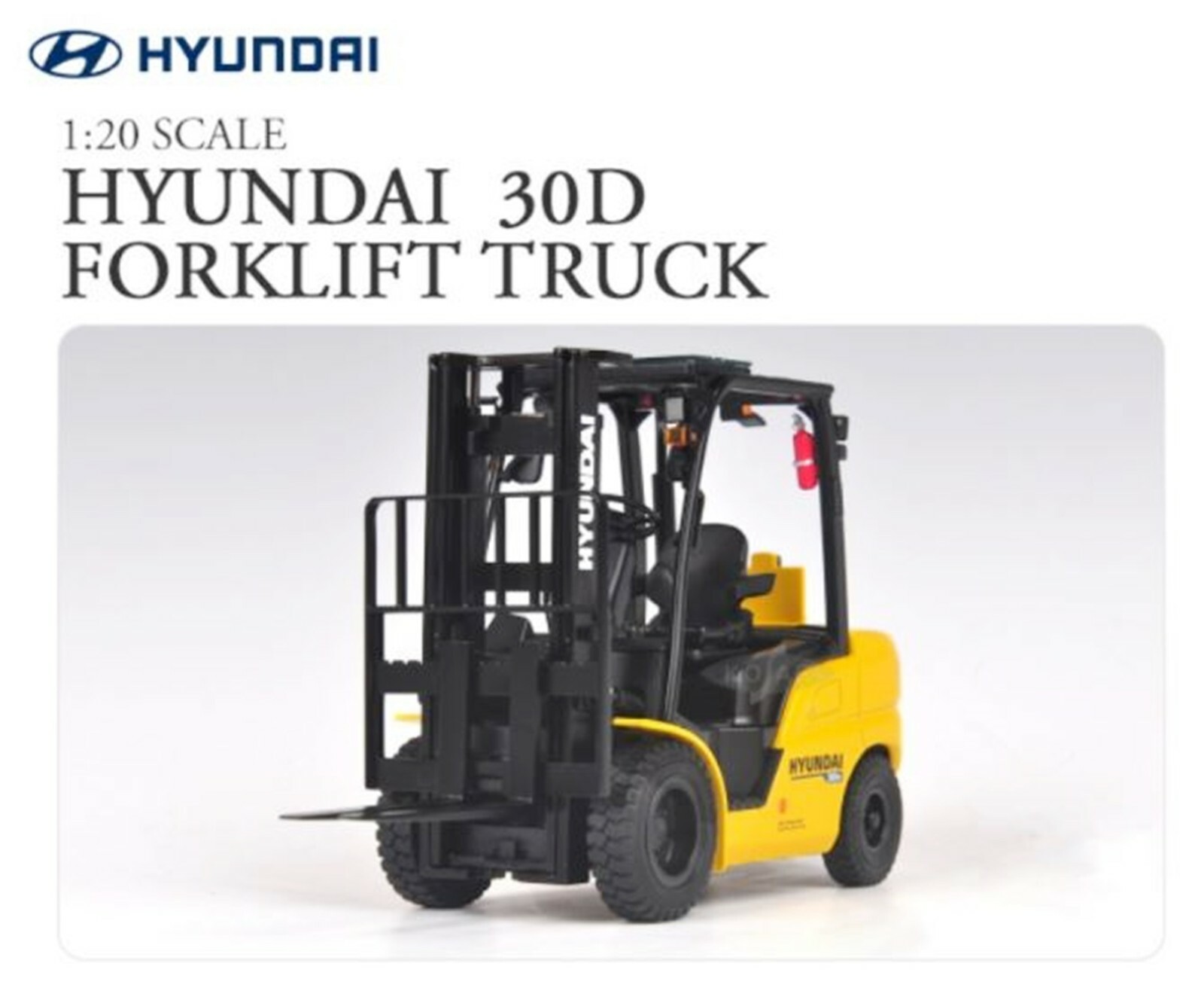 HYUNDAI 1/20 30D FORKLIFT TRUCK Die-Cast Construction Miniature ⭐Express⭐