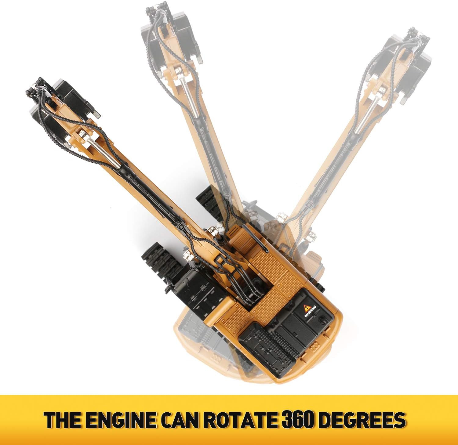 1/50 Scale Diecast Crawler Excavator, Metal Construction Vehicle Models Toys for