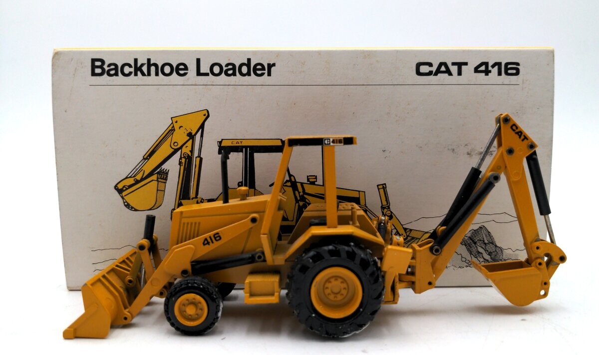 NZG 285 1:50 Scale Diecast Caterpillar 416 Backhoe Loader NIB