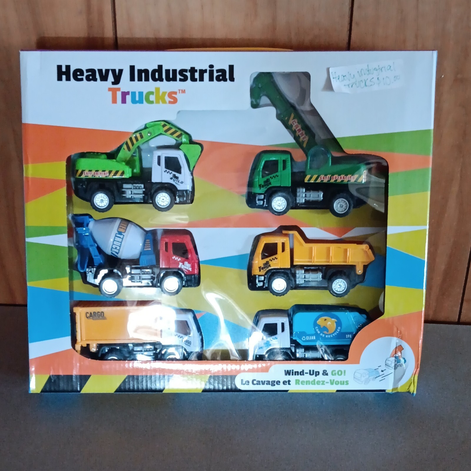 MOTA Heavy Industrial Trucks Wind-Up 6-Piece Construction Vehicle Set