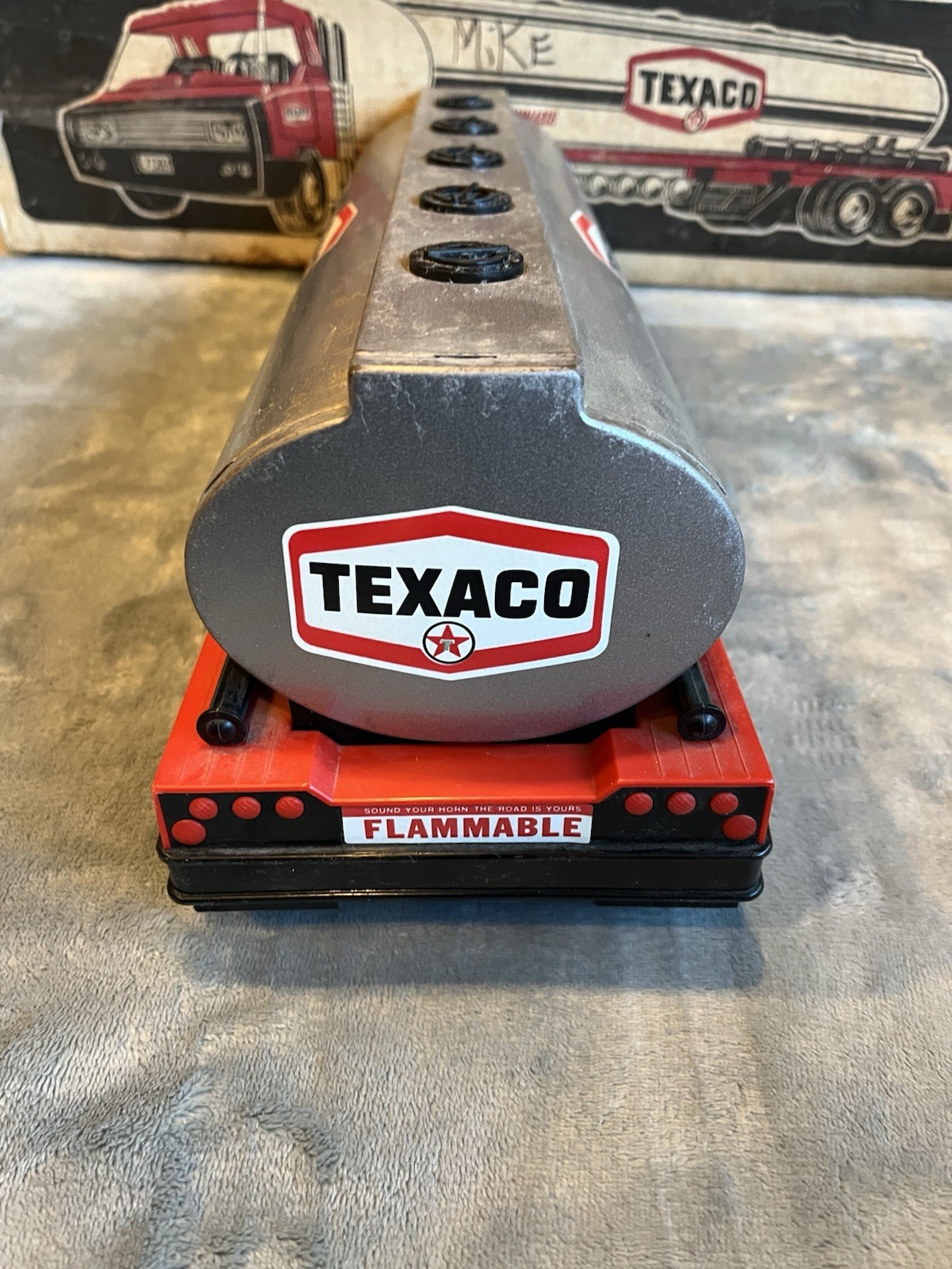 Vintage ‘70s Plastic Steel Texaco Gas Oil Tanker Toy Truck By Republic Tools USA