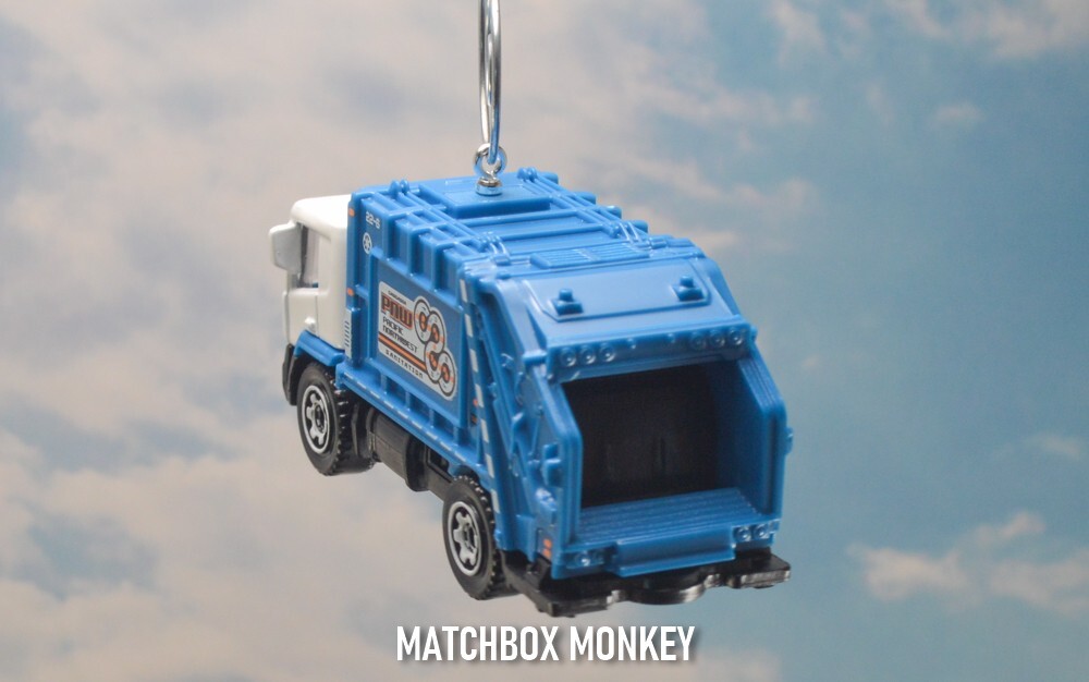 White PNW Garbage Trash Refuse Truck Custom Christmas Ornament Waste Management