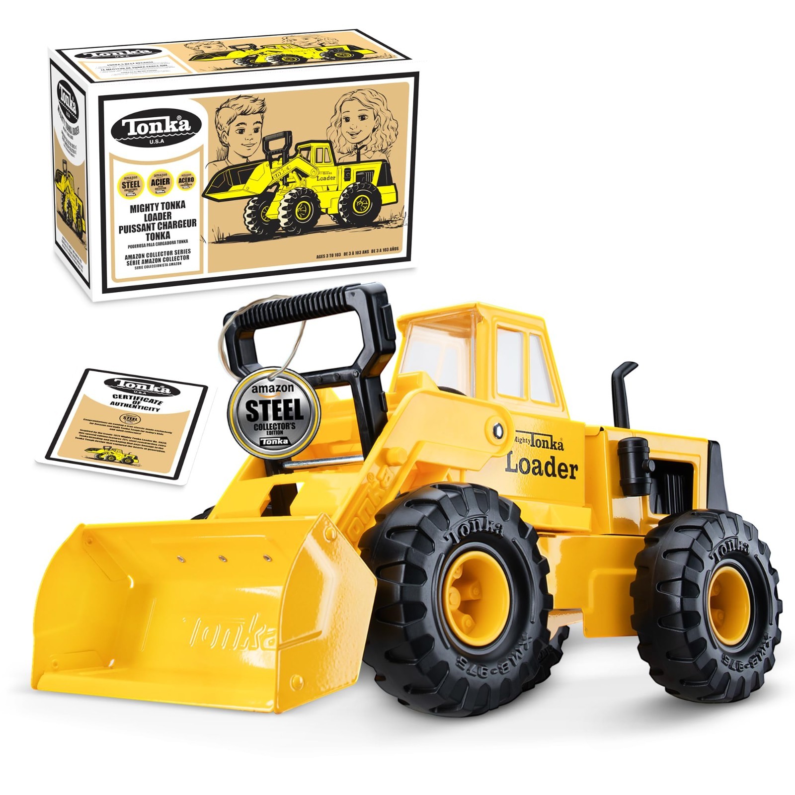 Heavy-Duty Metal Toy Truck – Retro Collector’s Edition, Front Loader for Kids 3+