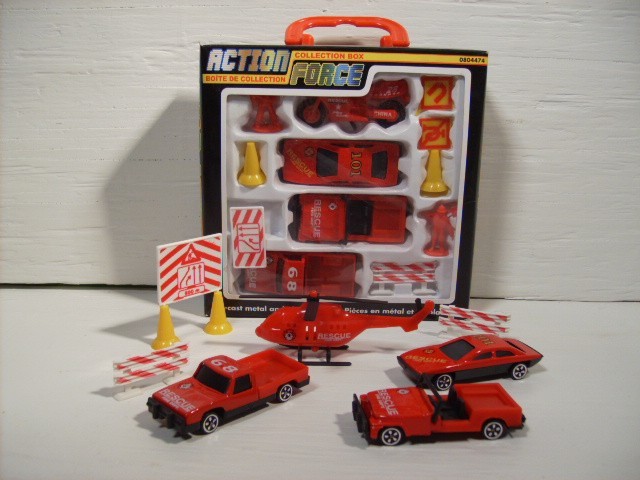 Fire Rescue Action Force Vehicles Diecast Toy Set Pretend Play # Ty82