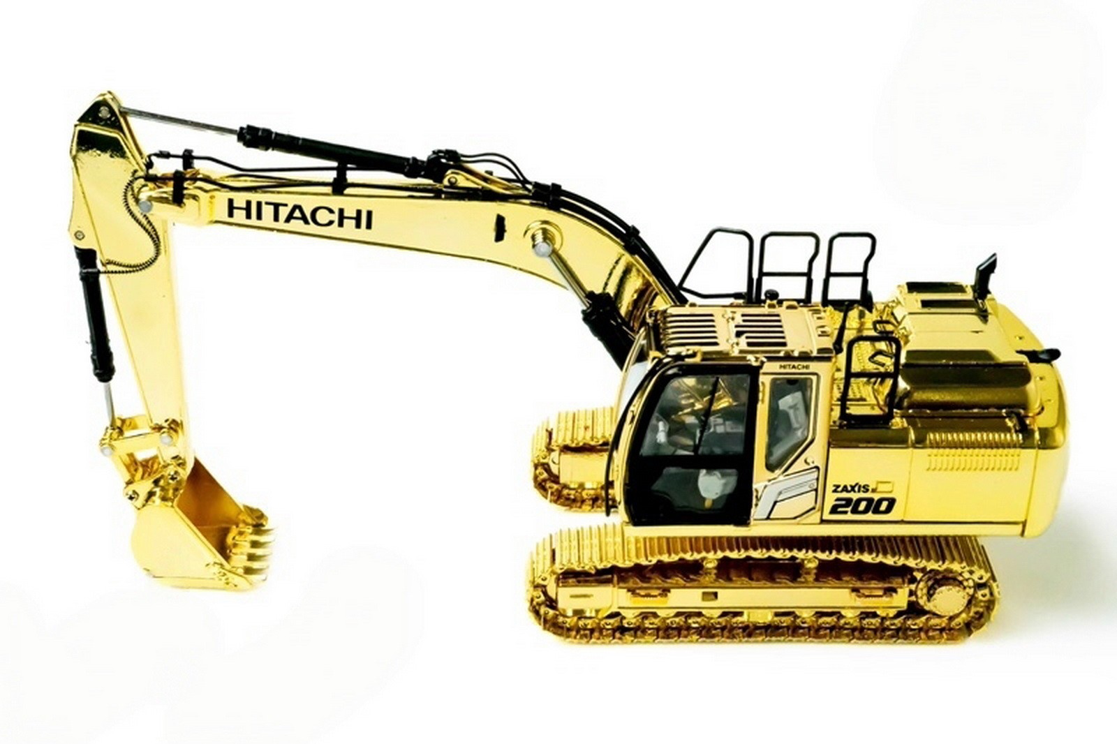 1/50 Scale Hitachi ZAXIS 200-7 Hydraulic Excavator Gold Diecast Model Toy