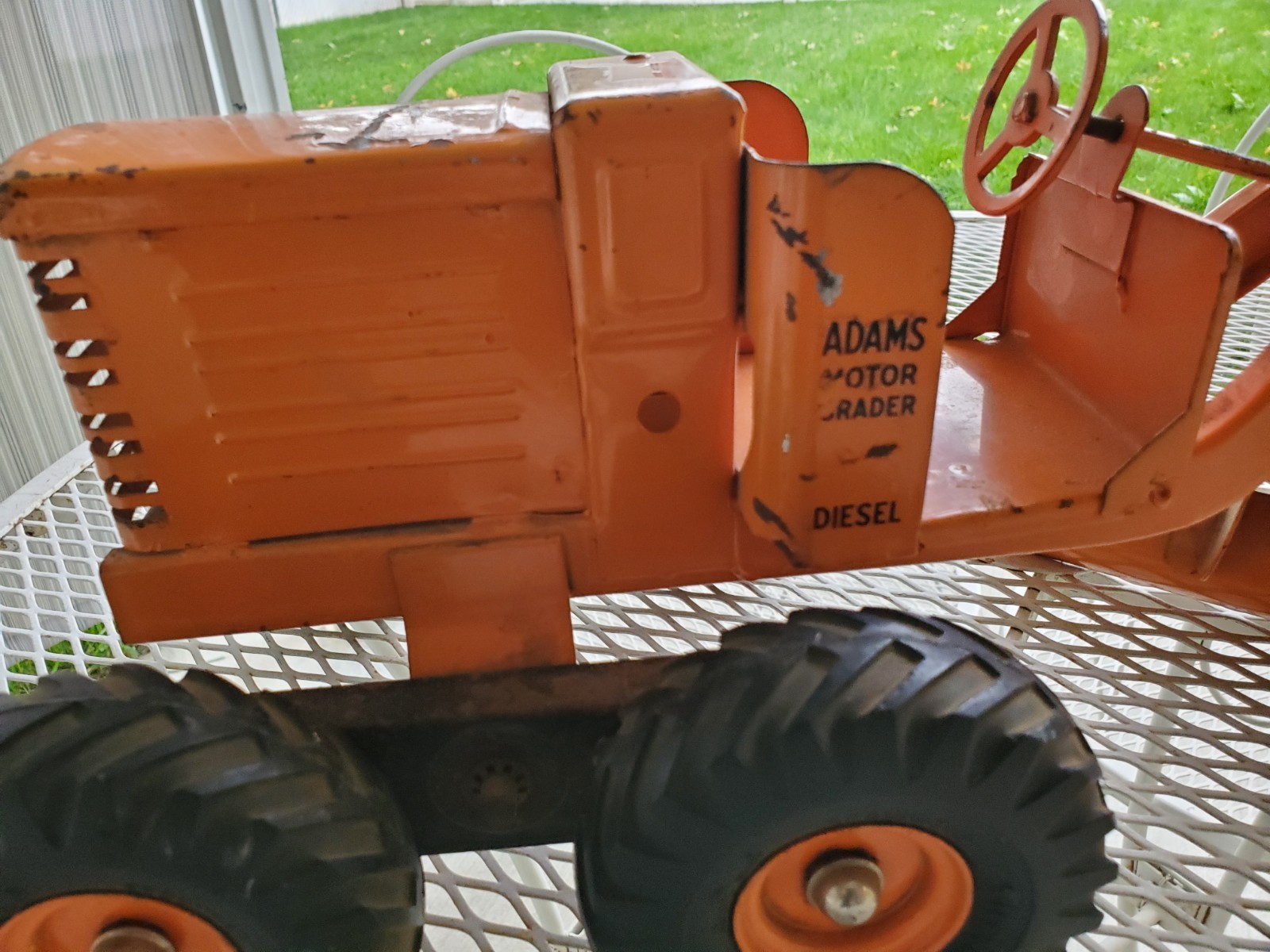 Doepke Model Toys Adams Road Grader Diesel Motor Steel 1950’s Vintage