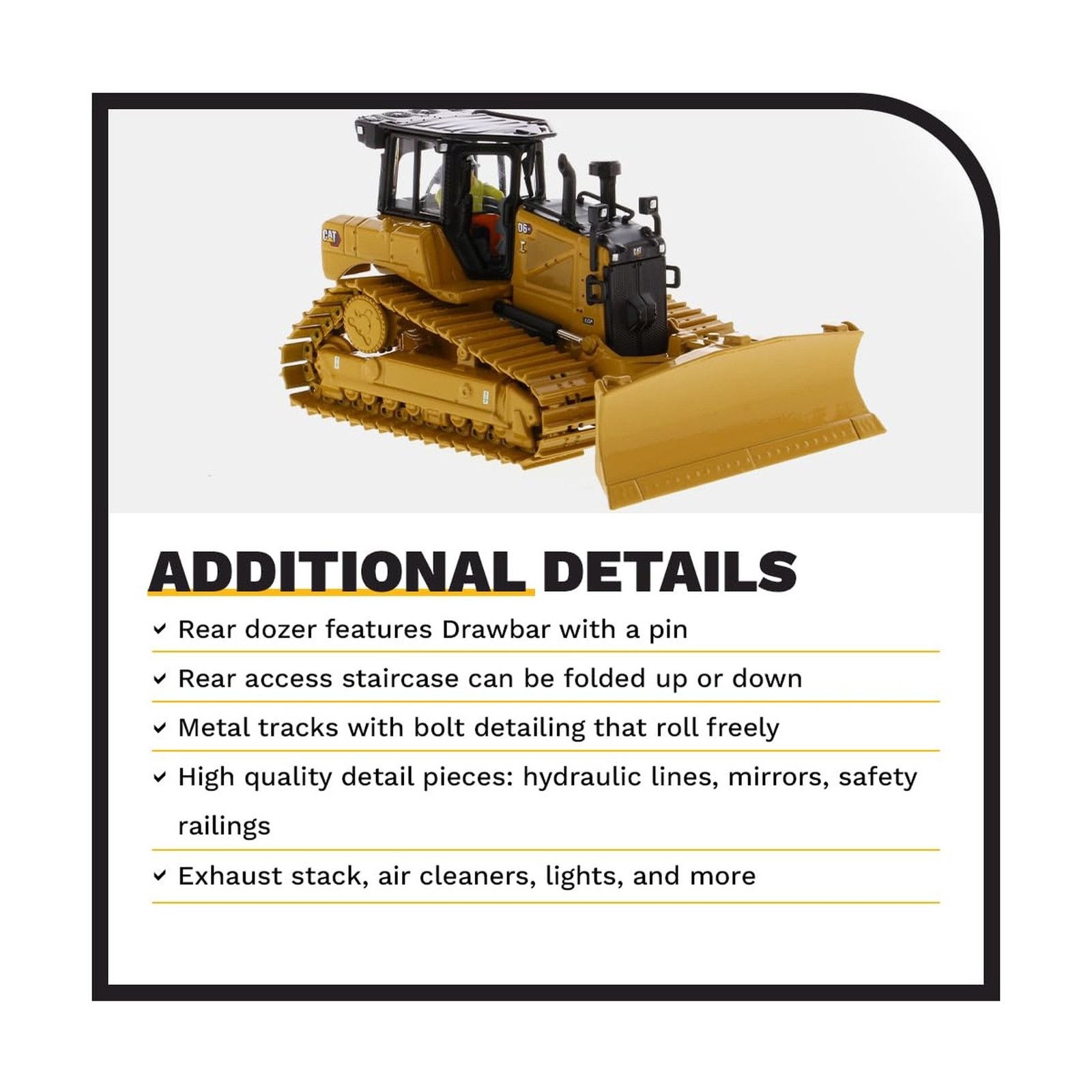 Diecast Masters CAT Caterpillar D6 XE LGP Track Type Tractor Dozer with VPAT …