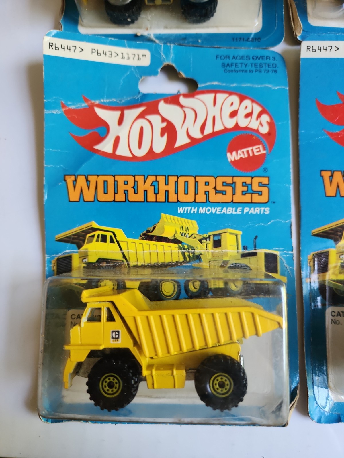 4 Vintage 1979 Hot Wheels Workhorses 1171 Cat Dump Truck Construction Toy NIB