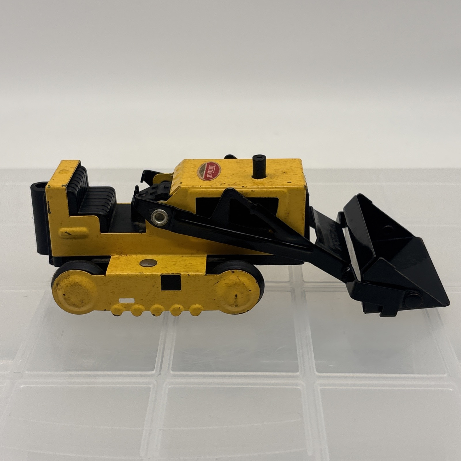 Vintage Tonka Mound Minn Bulldozer Mini Front Loader/Backhoe Yellow & Black!