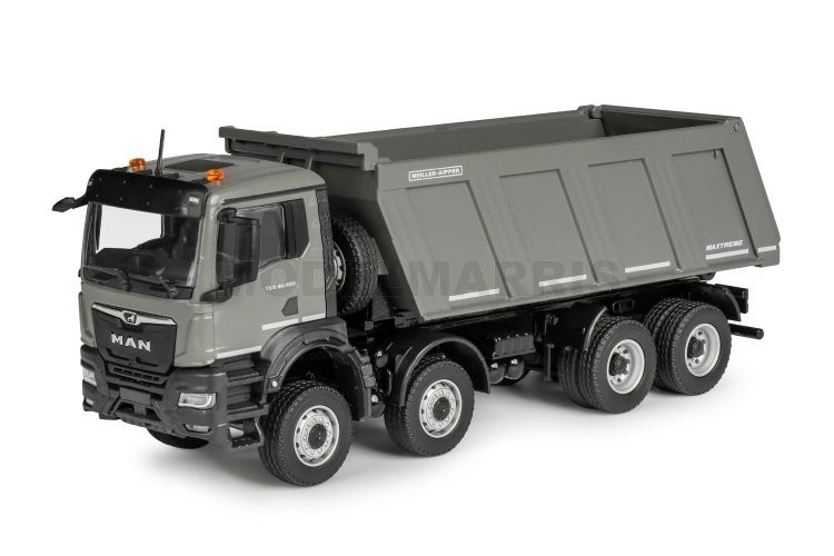 CONRAD 81259/04 MAN TGS NN Grey Tipper Truck 4 Axle 1/50