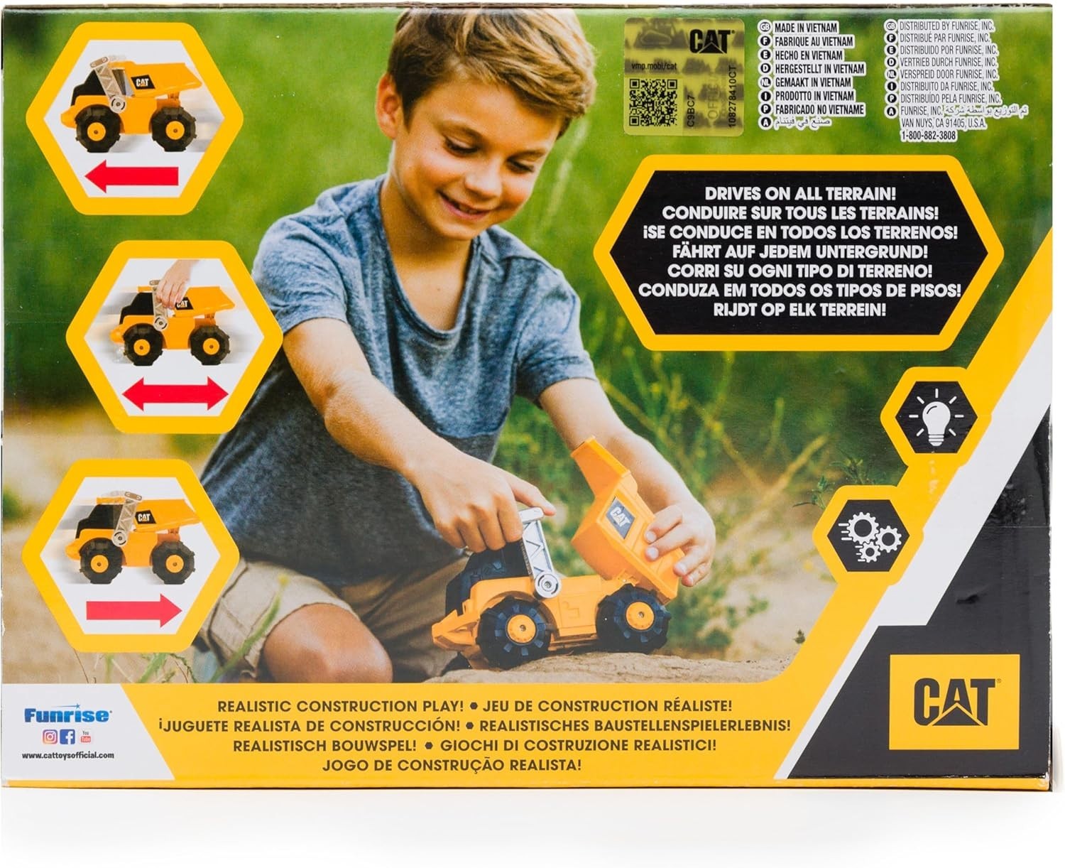 CAT Unstoppable Movers Dumptruck – NEW! Four wheel drive, Moving Bed, Lights