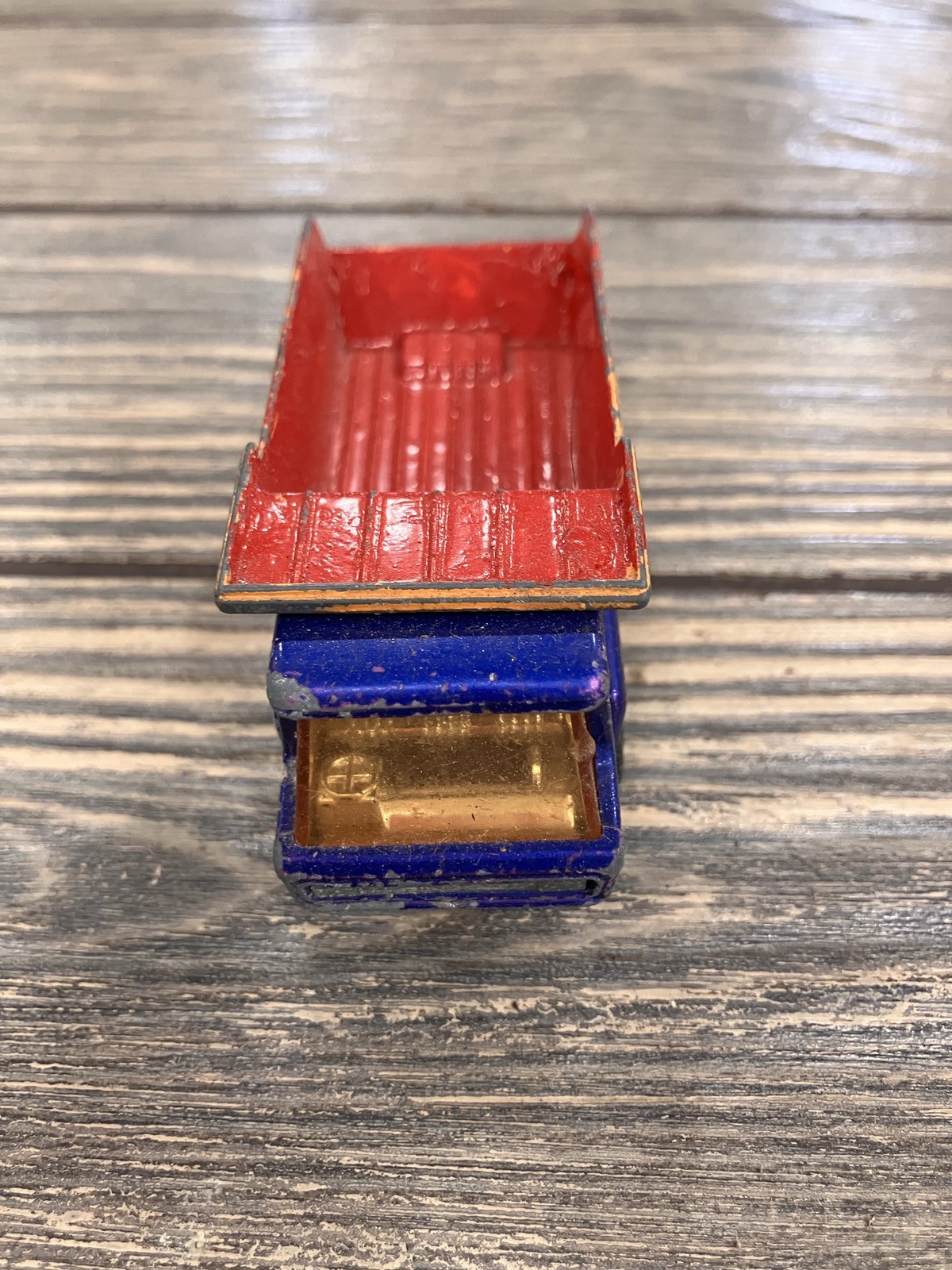 Vintage Matchbox Lesney Superfast No. 23 Atlas Dump Truck Blue Red 1975 England