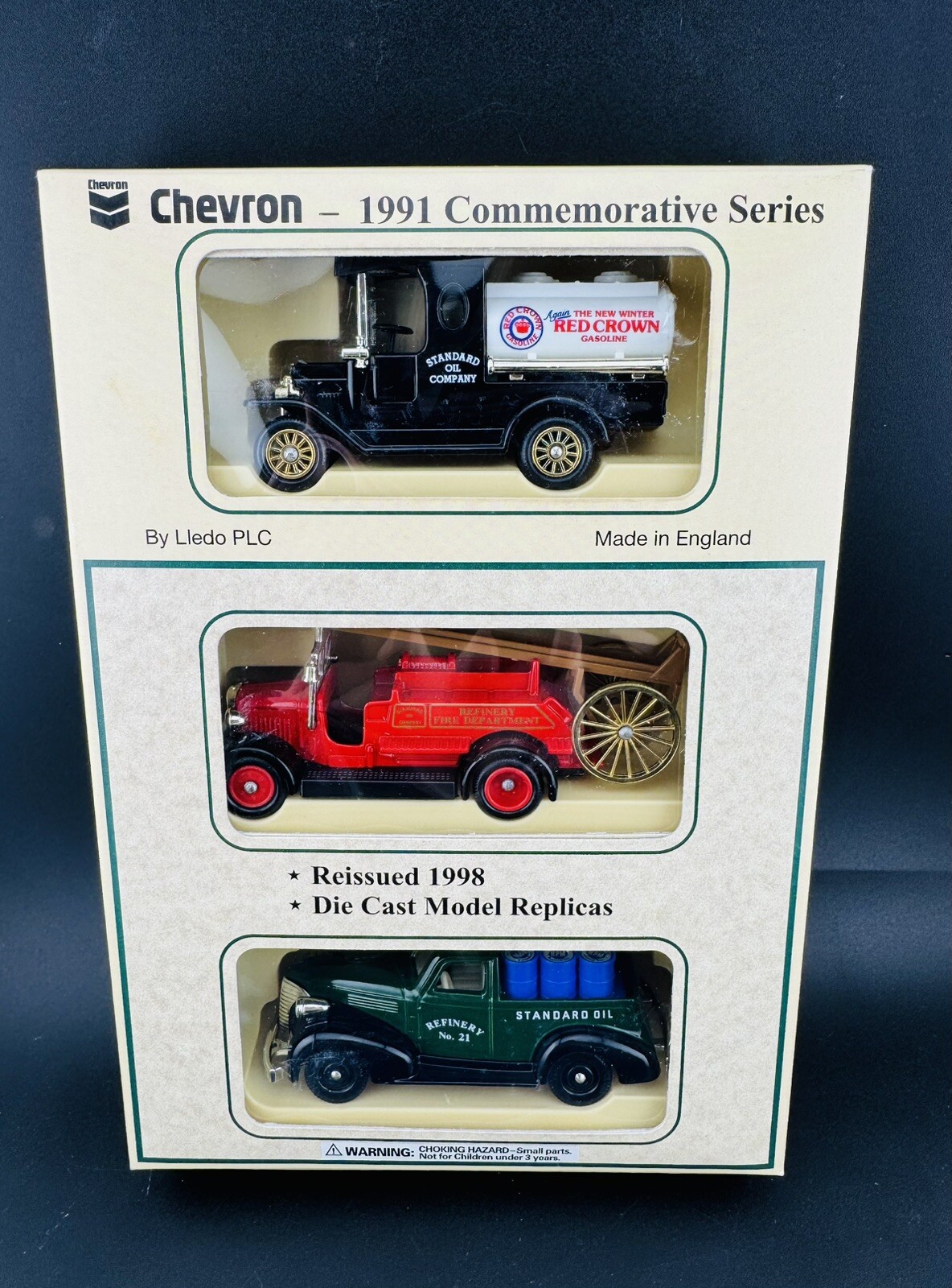 Chevron 1991 Commemorative Series Reissued 1998 3-Pack Diecast Model Replicas