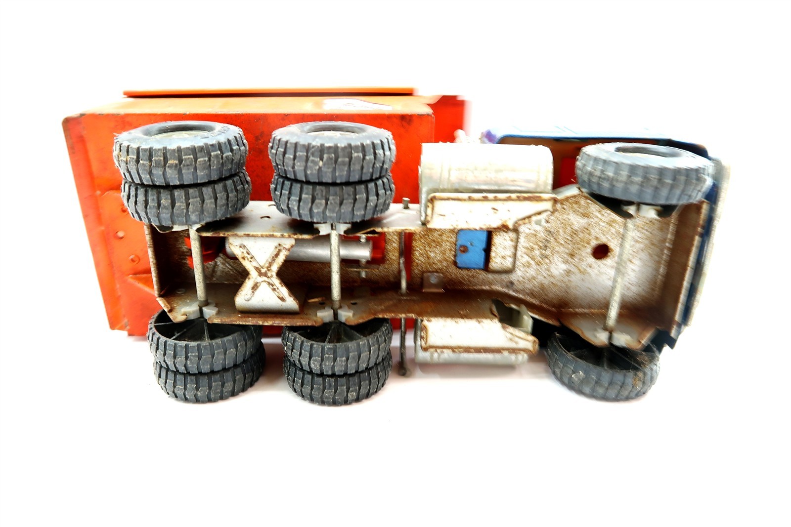 Vintage ERTL Automatic Dump Truck Transtar Pressed Steel 12.5″ Long 1970’s era