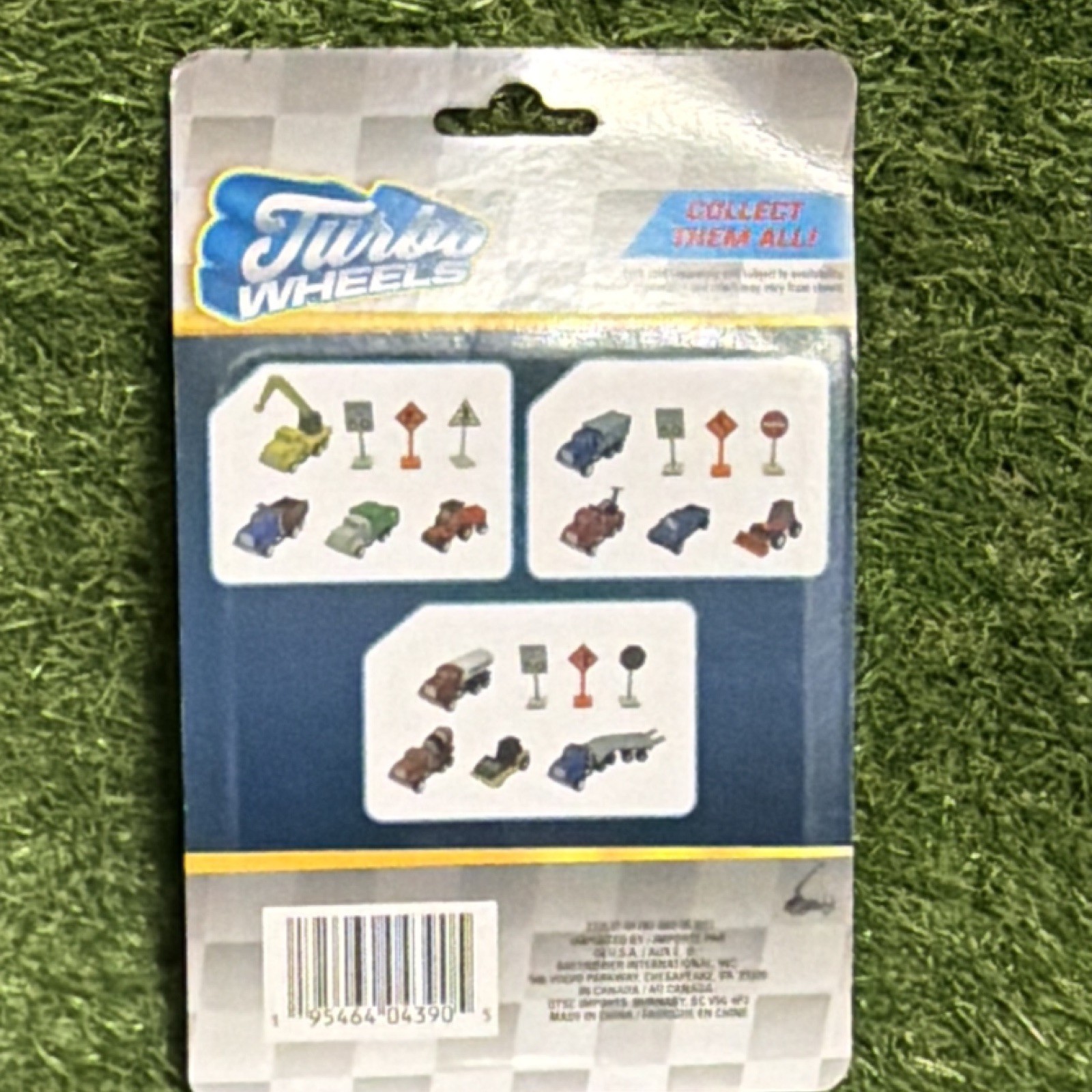Turbo Wheels Mini Construction Vehicle Set w/ Road Signs, Multicolor, Age 3+
