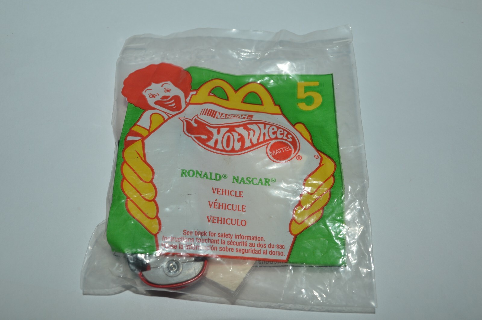 1998 Hot Wheels RONALD NASCAR Vehicle Ford Taurus McDonald’s Happy Meal Toy