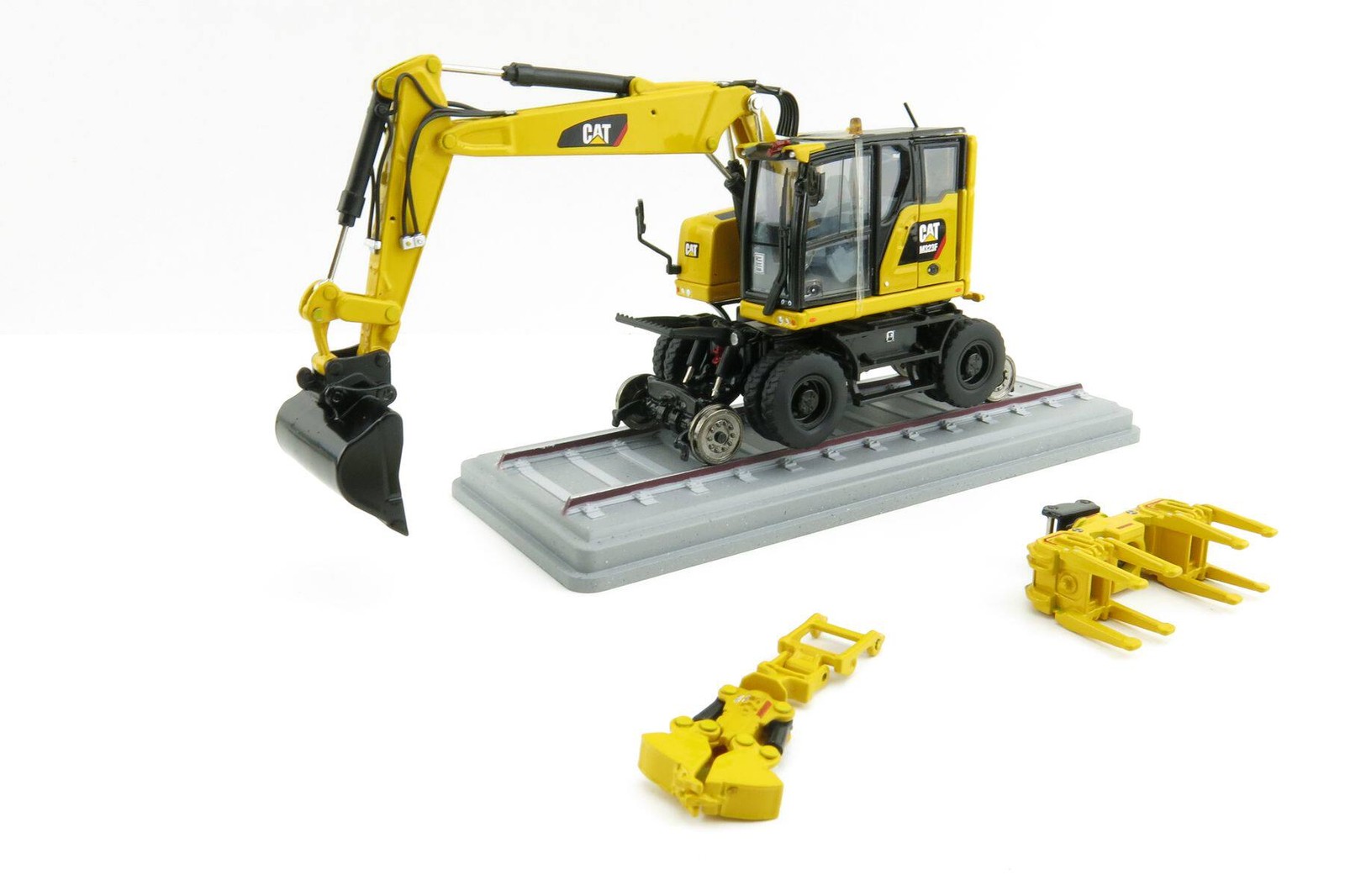 DM 1:50 CAT M323F Caterpillar Multi Railway Wheel Excavator Alloy Model 85661
