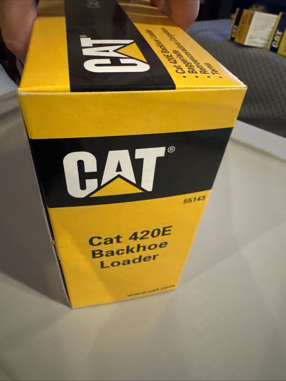 Cat 420D Backhoe Loader With Attachments Norscot 55061 1:50 Scale DieCast