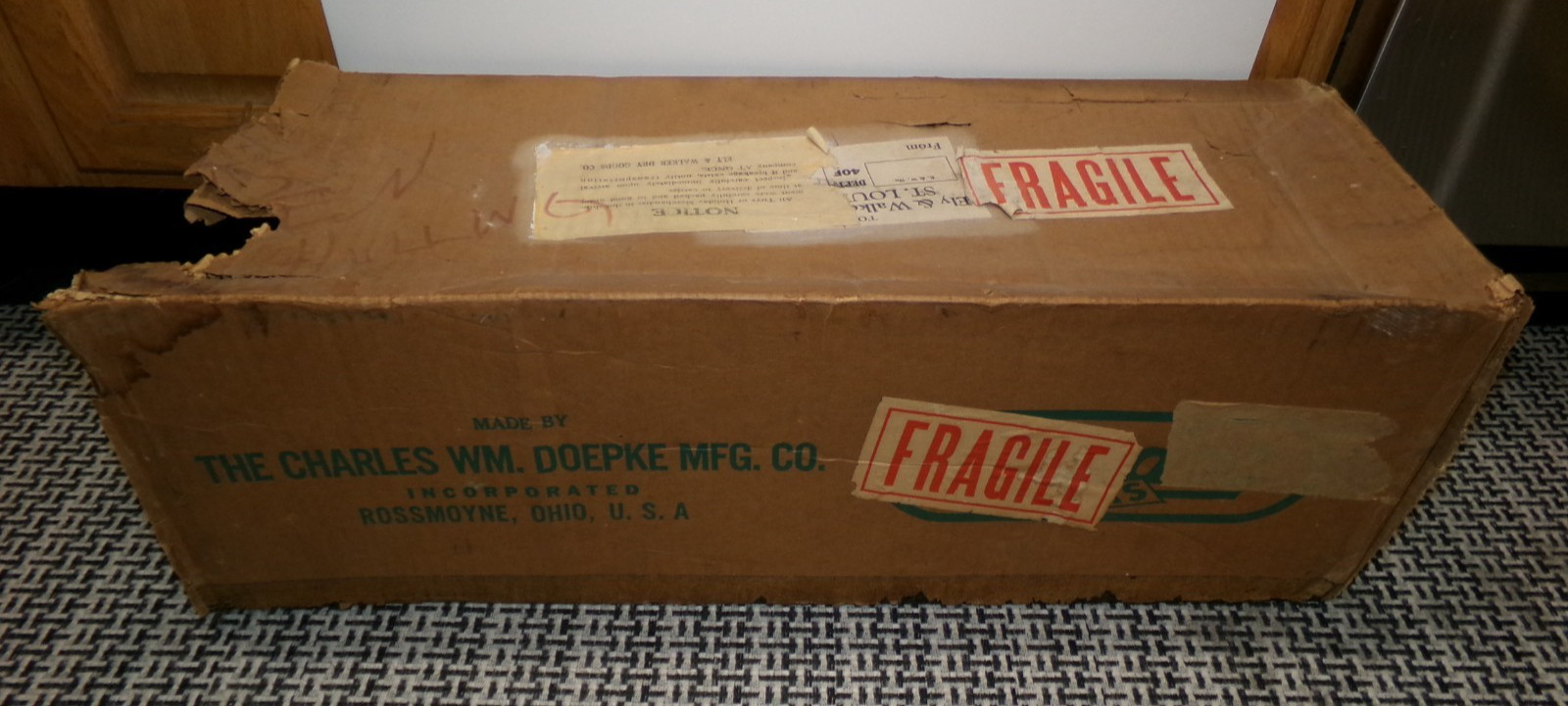 Vintage 1950s Pressed Steel Doepke Adams Orange Road Grader #2006 Original Box
