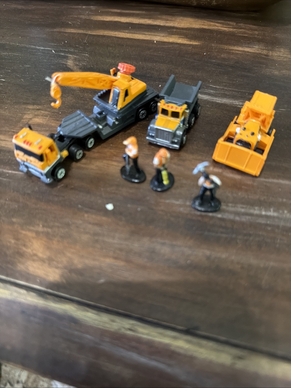 Vintage Galoob Micromachines CRANE with SEMI TRUCK Lot of 3