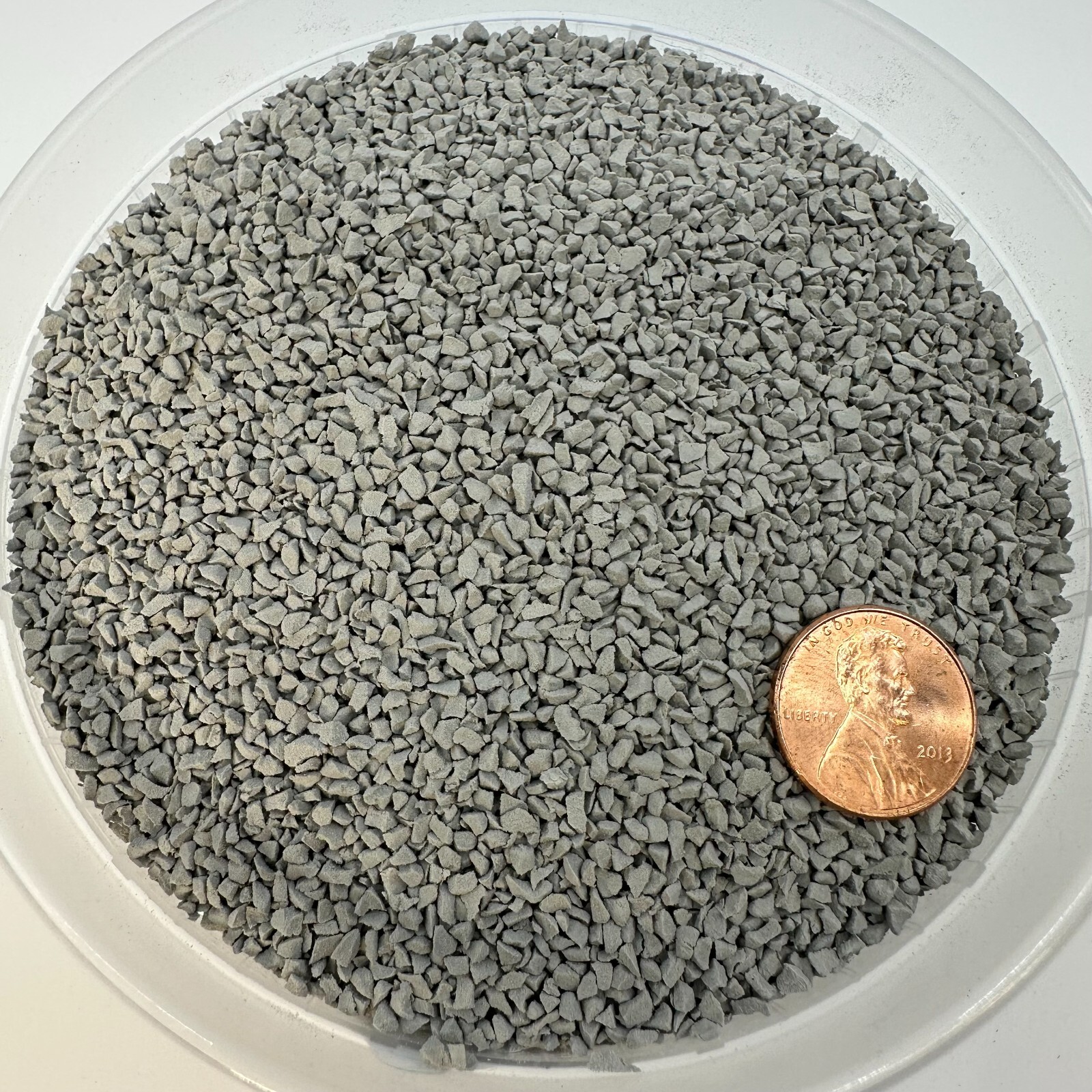DIECAST CONSTRUCTION MODEL DIORAMA – LIGHT GRAY LIMESTONE GRAVEL MEDIUM BALLAST