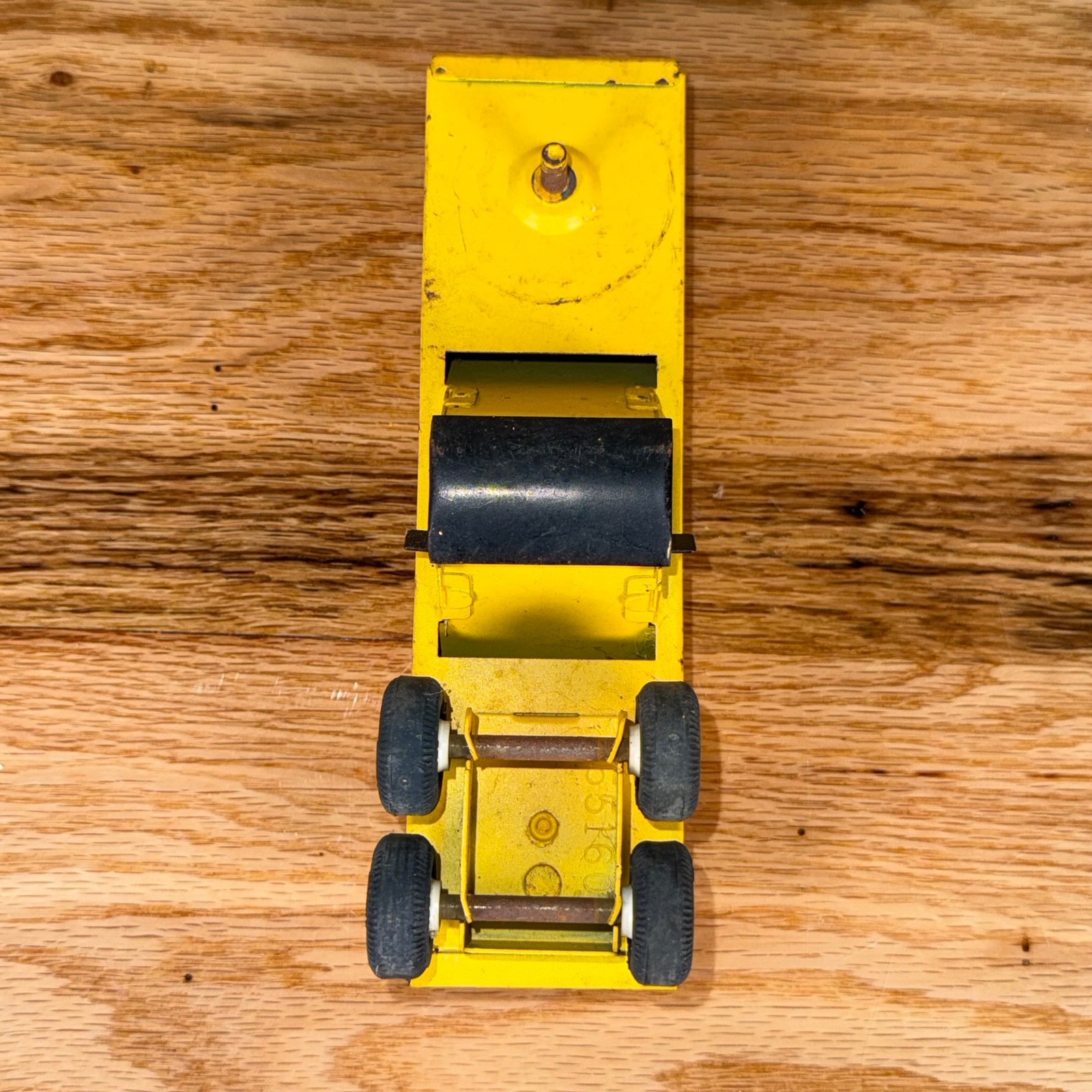 Vintage Tonka Bottom Dump Trailer Pressed Steel Yellow Toy Truck Attachment