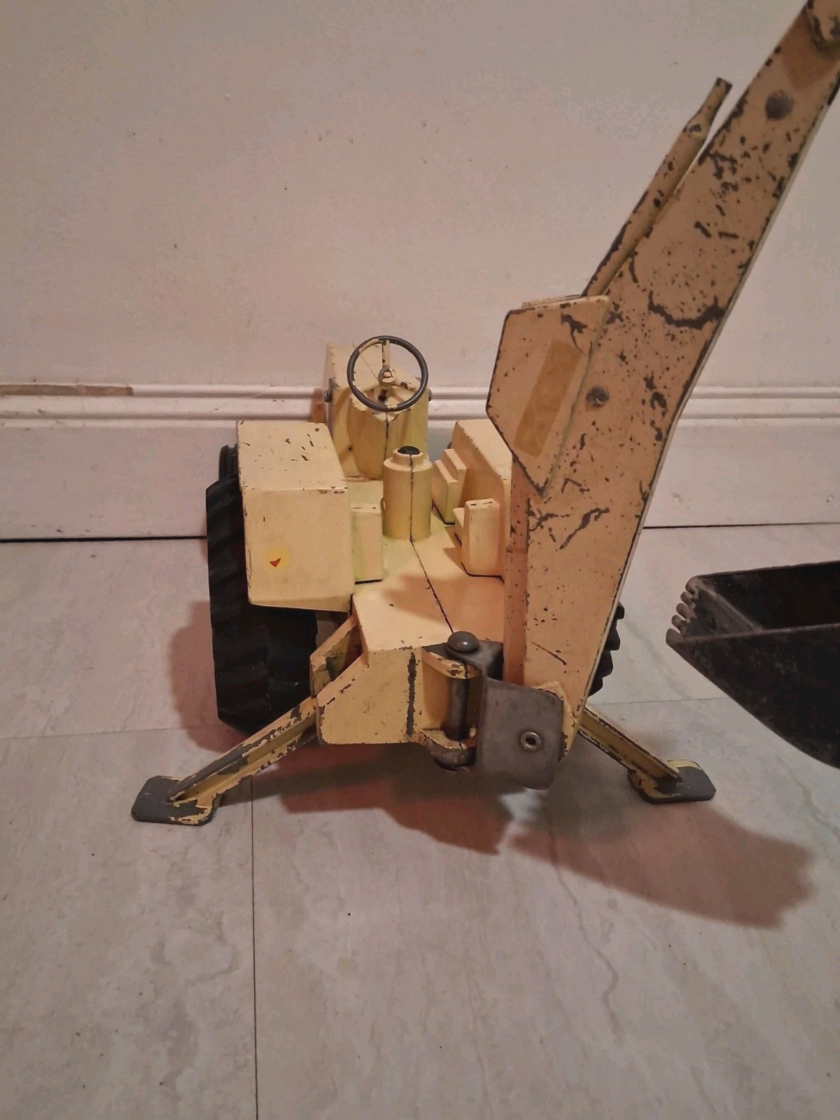 Vintage 1970s ERTL Ford Diecast Backhoe 1/12 Scale For Parts Or Restoration