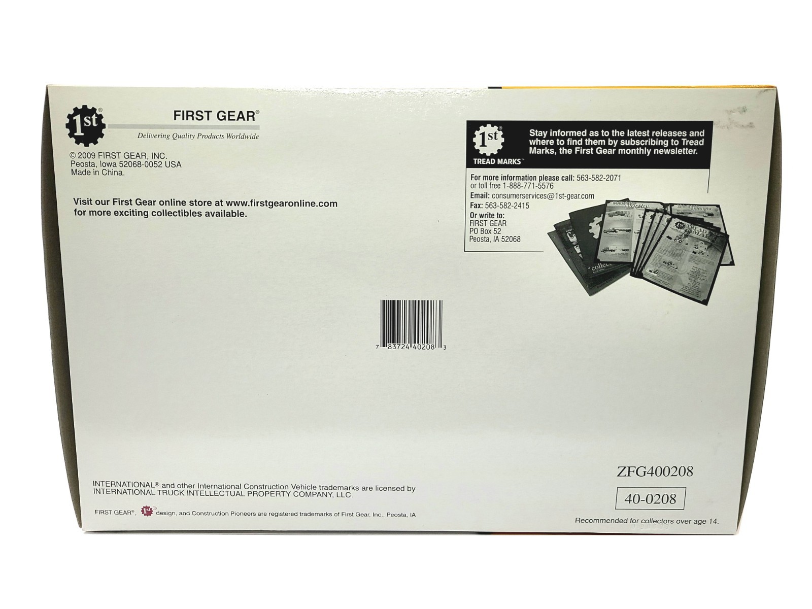 International IH TD-25 Dozer Integral Arch – First Gear 1:25 Scale #40-0208 New