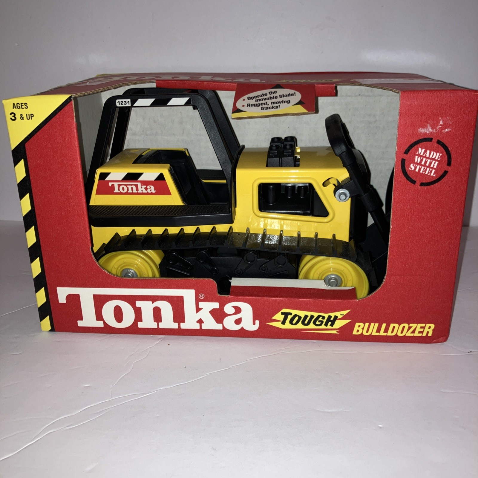 VINTAGE 1997 Tonka Tough Bulldozer 12″ 92961 NEW In Box Steel OLD STYLE