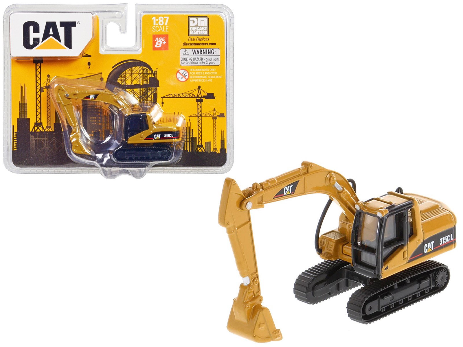 CAT Caterpillar 315C L Hydraulic Excavator Yellow 1/87 by Diecast Masters HO