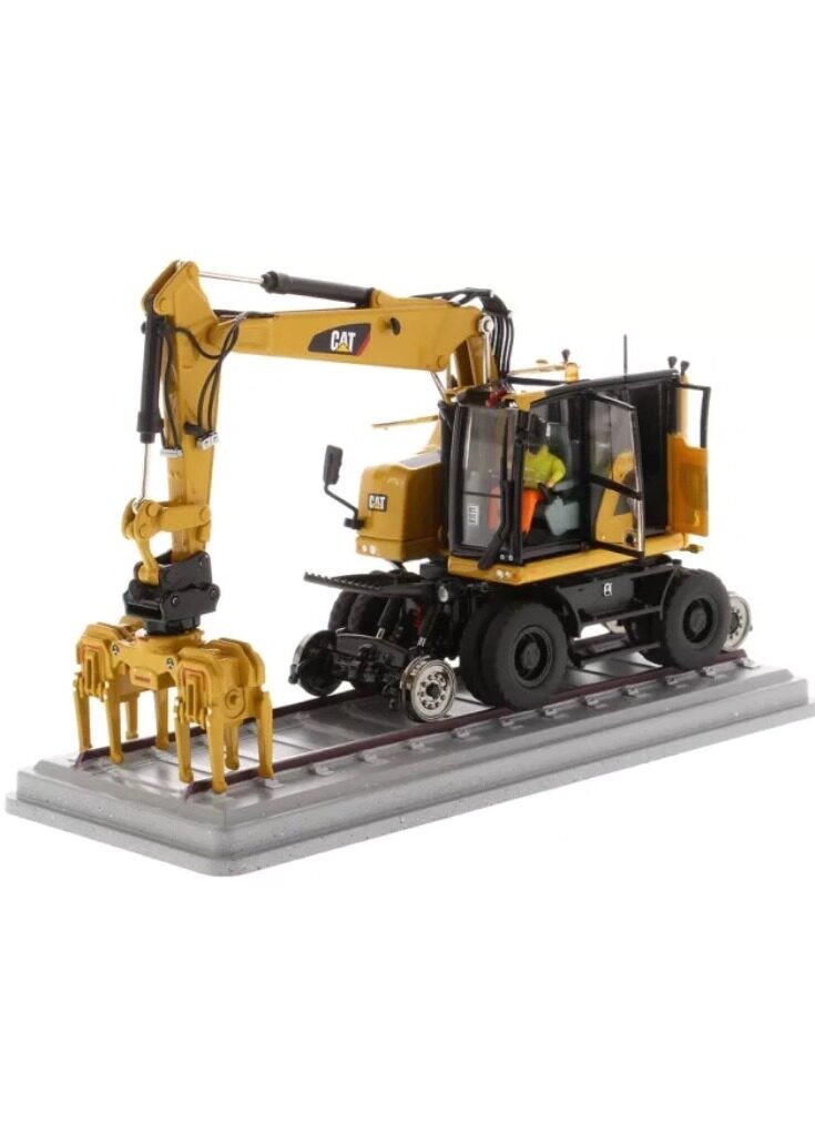 DM 1:50 CAT M323F Caterpillar Multi Railway Wheel Excavator Alloy Model 85662