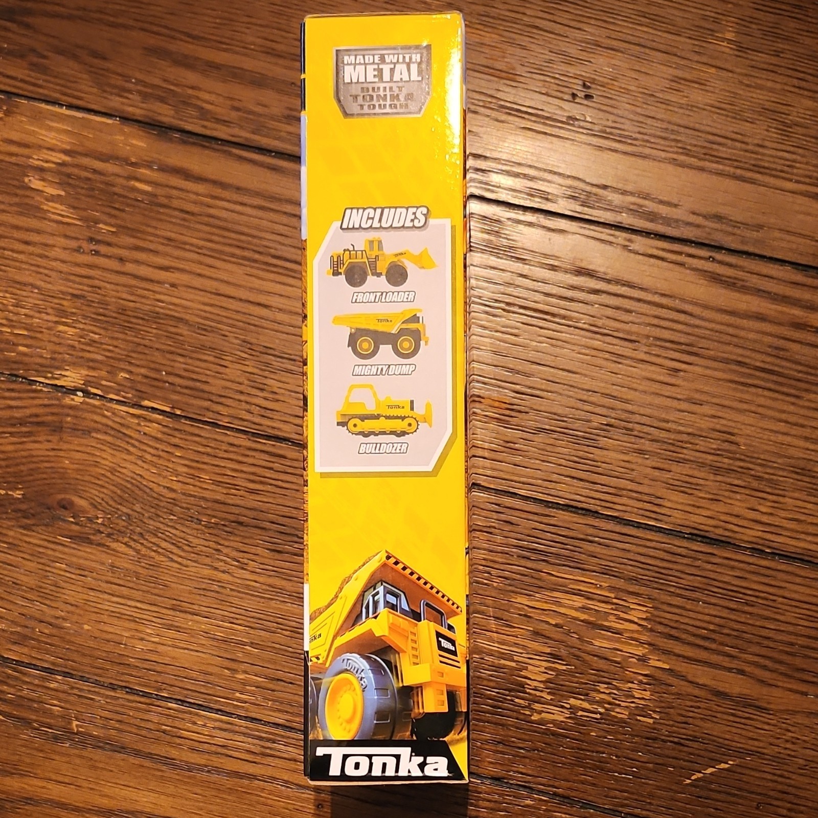 Tonka Metal Movers 3 Pack Mighty Dump Front Loader Bulldozer Yellow Metal