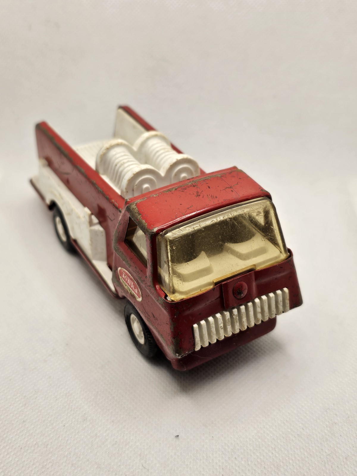 Vintage 1970s Tonka Mini Fire Engine Truck 5 3/4″ Long Pressed Steel Good