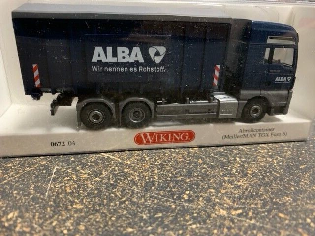 Wiking 1/87 Container Transport Truck (Meiller/MAN TGX Euro 6) “Alba” #067204 📌