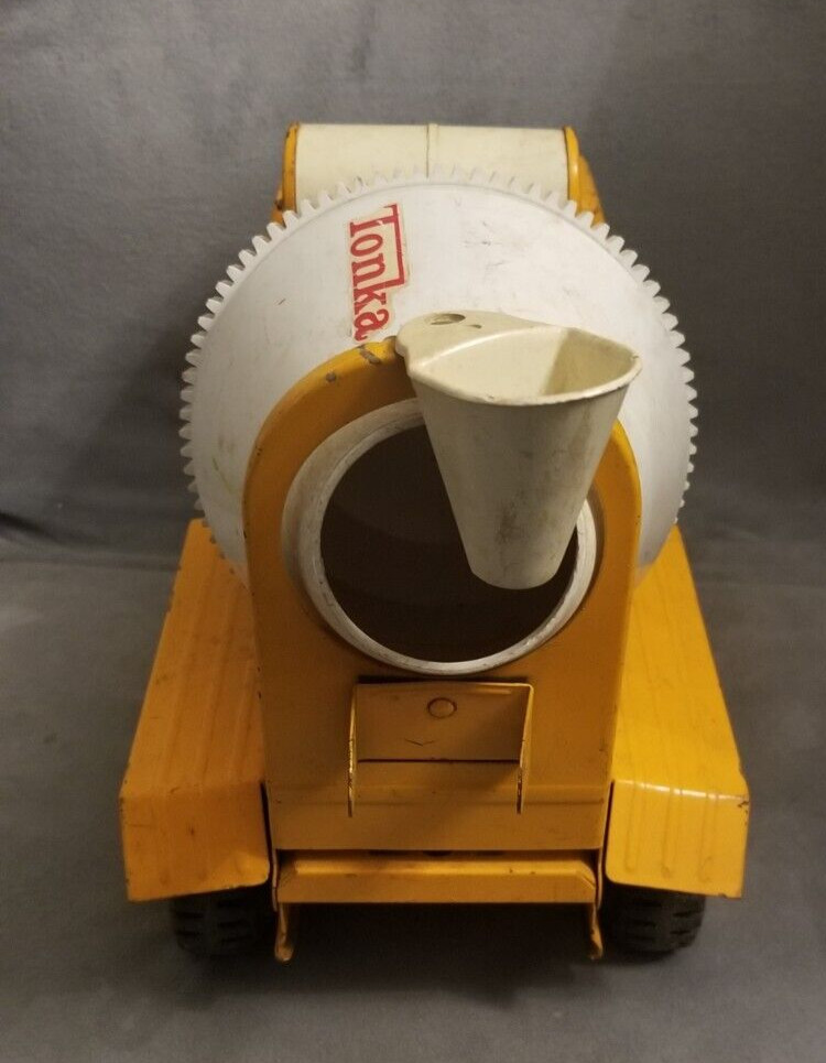 Tonka Cab Over Eng. Cement Mixer Truck Orange Steel, Whitewalls 1960’s