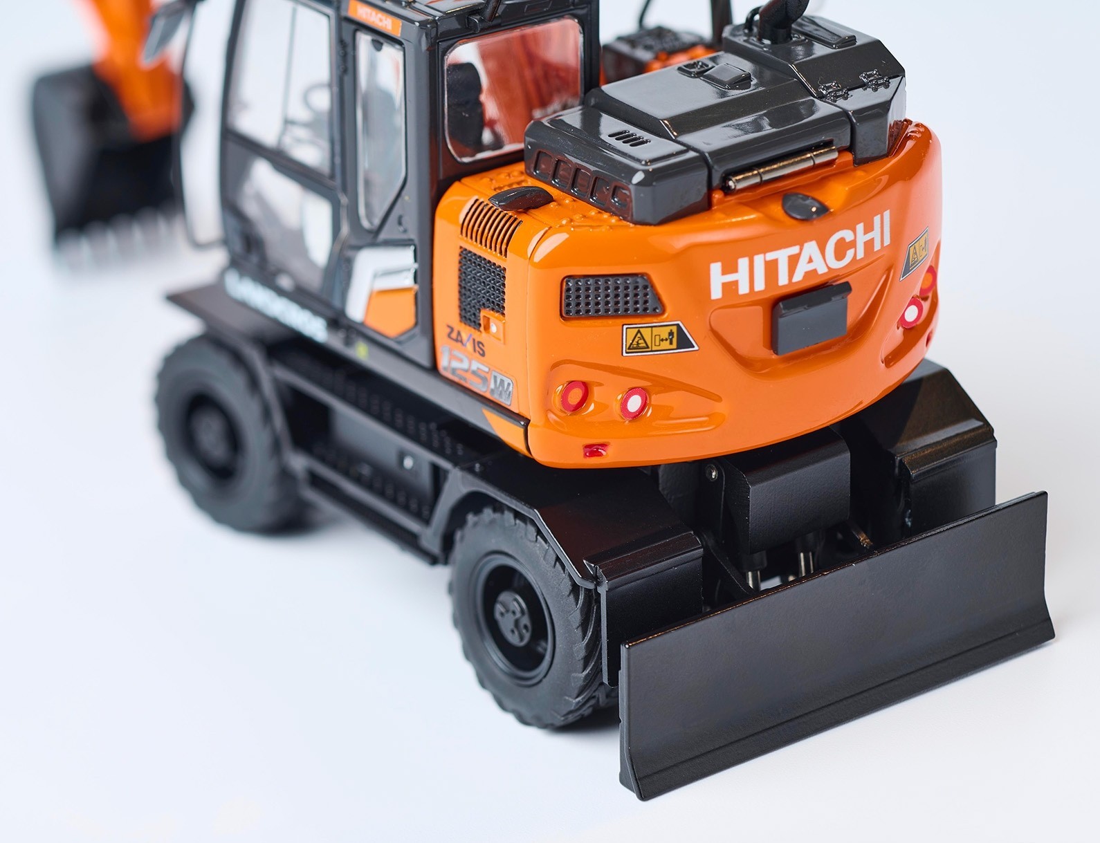 Hitachi ZX125W-7 Wheeled Excavator 1/50 Diecast Model Taxi Yellow New