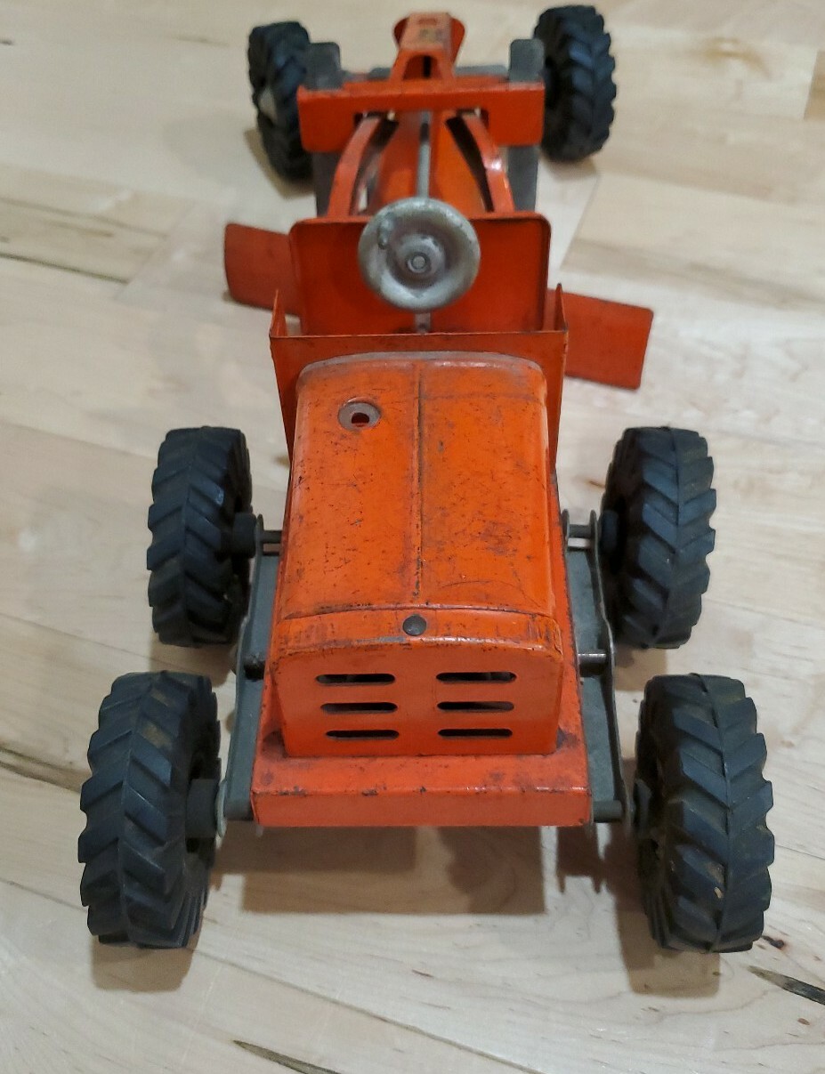 WYANDOTTE VINTAGE ROAD POWER GRADER PRESSED STEEL TOY RUBBER TIRES ORIGINAL
