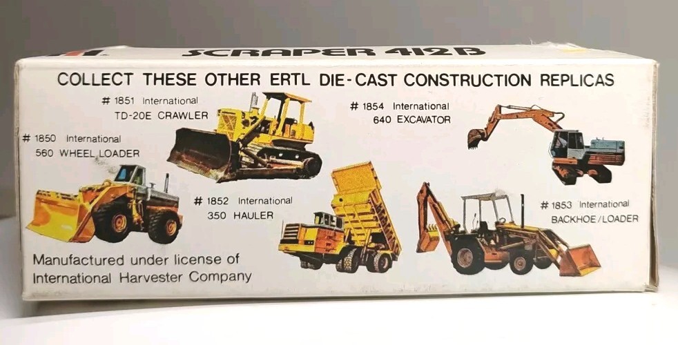 ERTL Mighty Movers Die-Cast Scale 1:64 “IH Scrapper 412B” PN. 1855