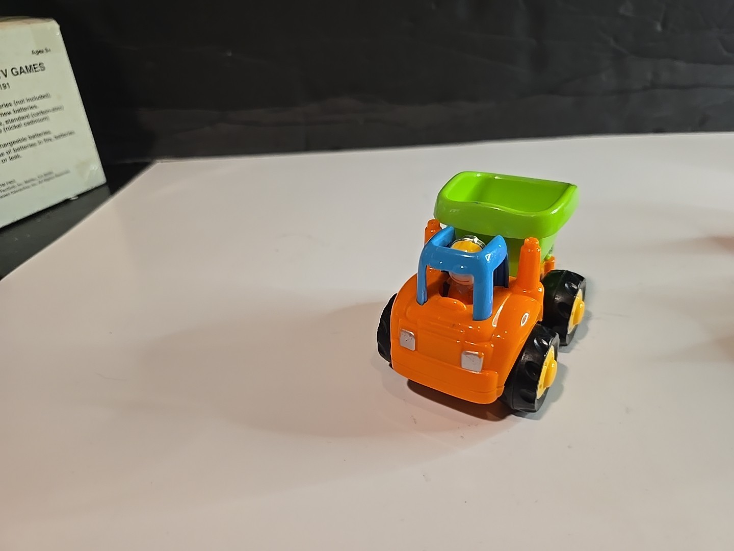 4 Huile Toy Vehicles Push & Go Friction Lot Tractor Mixer Dumptruck & Backhoe