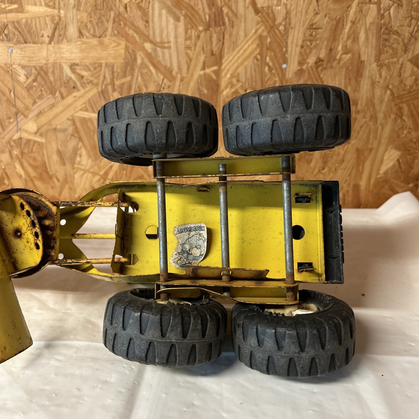 Tonka Yellow Road Grader Vintage 70s Construction Toy Vehicle Truck 9F