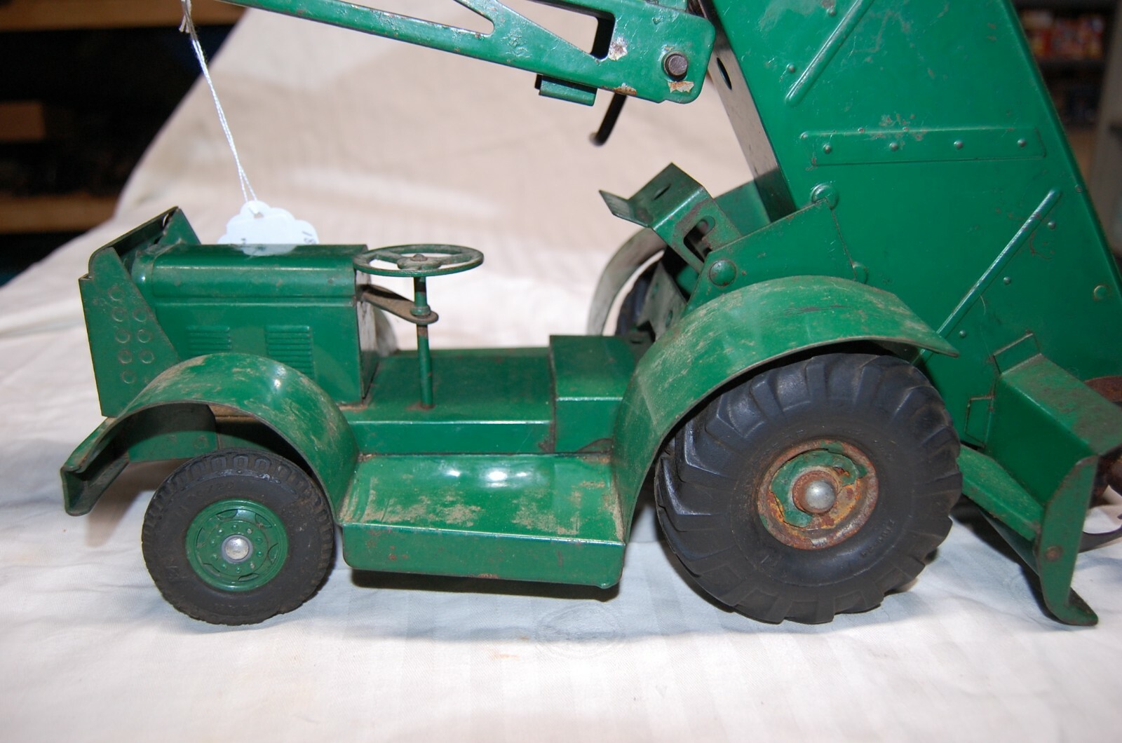 vintage Heiliner Model Toy Pressed Steel Earth Mover Coal Loader Scraper Dump