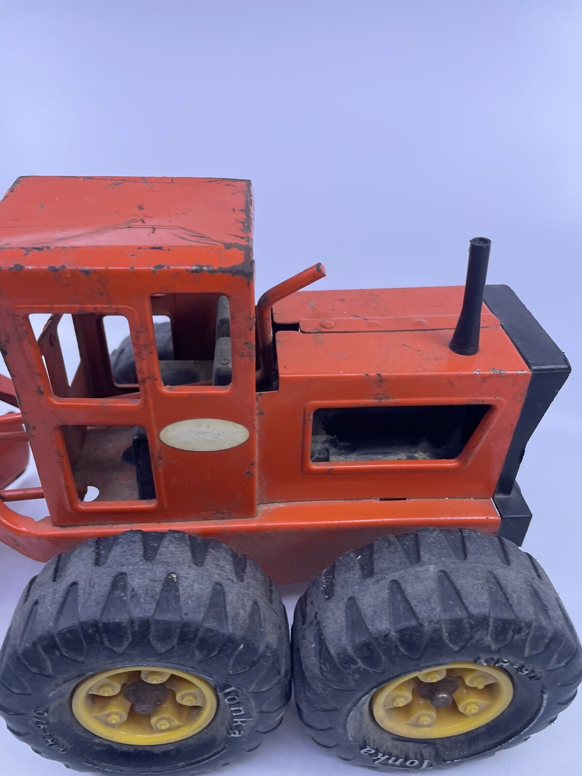 Vintage 1970’s Tonka MR-970 On Wheels ORANGE Pressed Steel Toy Road Grader