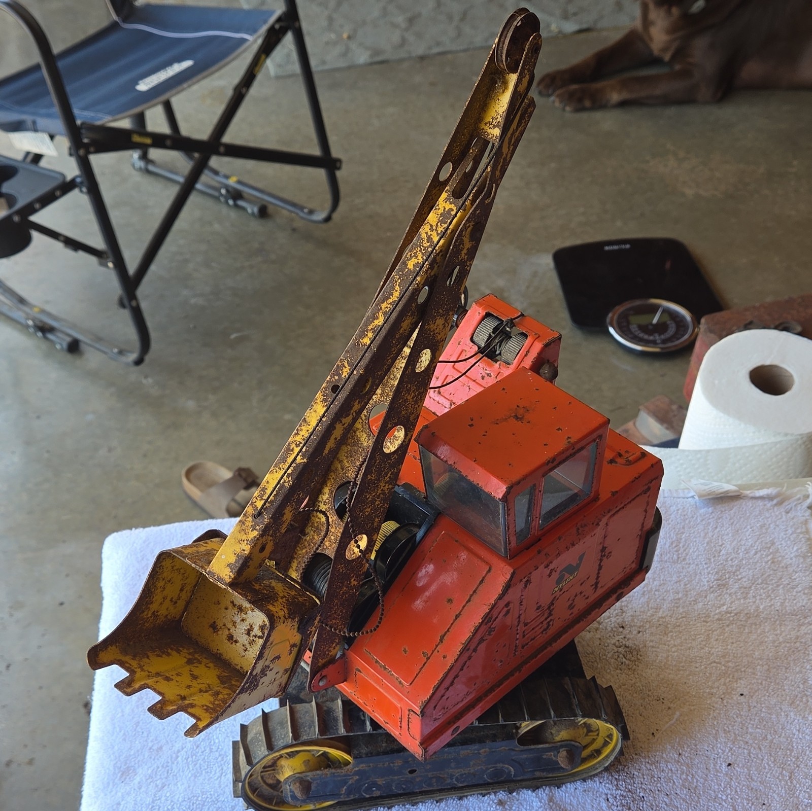 Nylint 1960 Vintage Excavator Diecast Orange