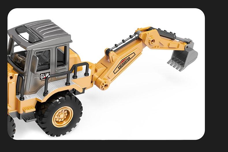 Engineering Diecast Inertial Tractor Excavator Bulldozer Truck Toy Gift Car