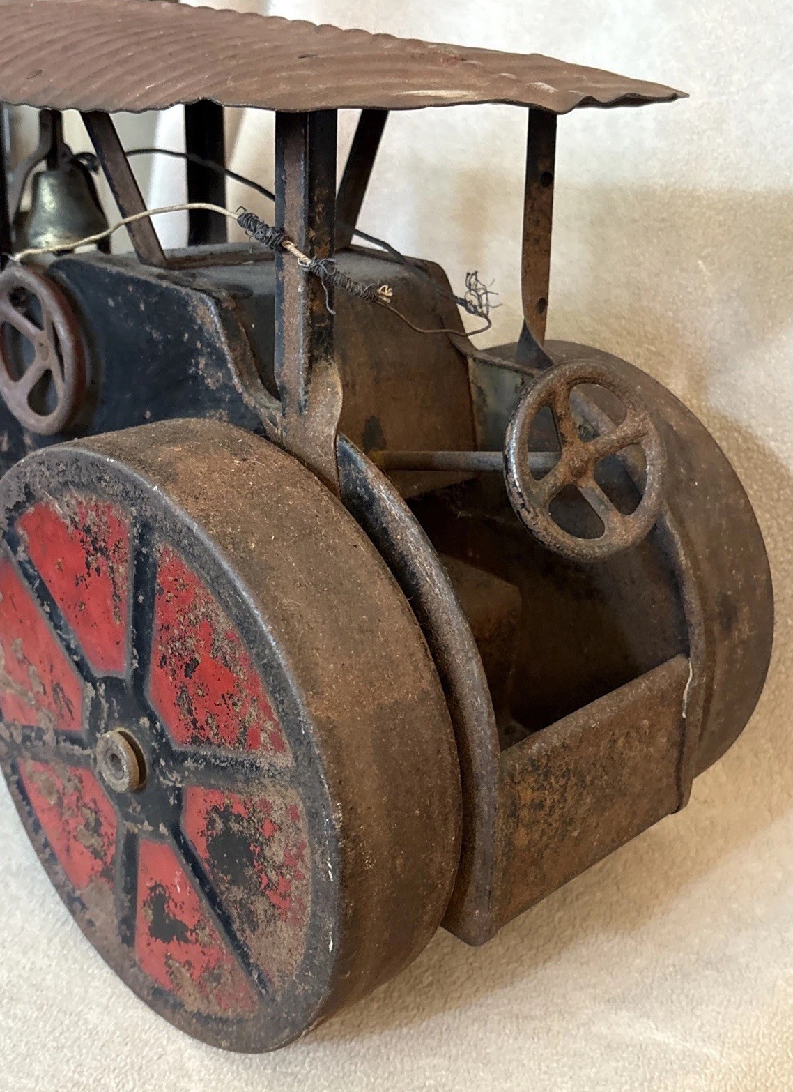 Antique Keystone Steam Roller 60 Ride On Toy Pressed Steel